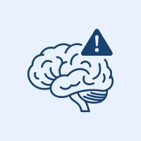 Brain alert icon